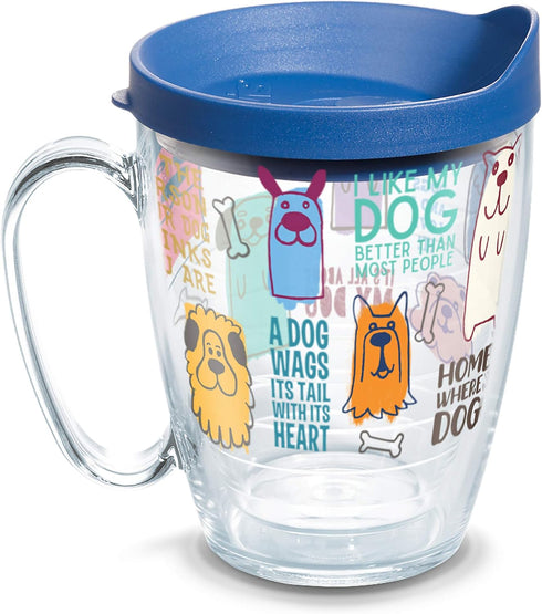 Tervis Dog Sayings Made in USA Double Walled Insulated Tumbler Travel Cup Keeps Drinks Cold & Hot, 16oz Mug, Classic...