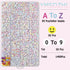Alphabet Beads A-Z 1400Pcs Letter Beads, Acrylic 4x7mm Round Letter Beads Kits,Black Digit and Colorful Smile Beads for Bracelets Necklaces DIY Je...
