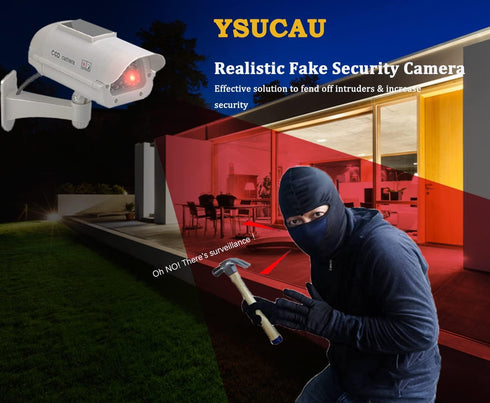 Solar Powered CCTV Security Fake Dummy Camera with Flashing Led Outdoor/Indoor Use for Homes & Business...