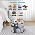 AOODA Oversized Clear Hat Storage Bag for Women, Holds up to 7 Caps Cowboy Hat Organizer for Closet, Wide Brims Hat Case with Carrying Handles (Gr...
