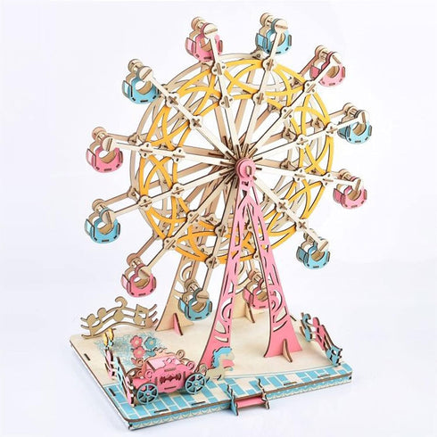 Wooden Ferris Wheel 3D Wooden Puzzle Wooden Building Kit for Birthday Present, Thanksgiving Gift, Valentines Day Gift, New Year Gift...