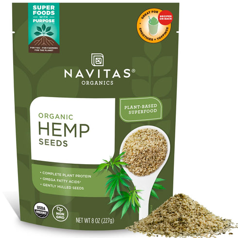 Navitas Organics Hemp Seeds – For Smoothies, Salads, Dips, Baked Goods & More – Essential Fatty Acids, Protein & Minerals – USDA Organic, Non GMO,...