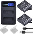 2-Pack AZ16-1 Replacement Battery and LCD Dual USB Charger for XiaoYi YI 4K,YI 4K+ and YI Lite Sport Cameras...
