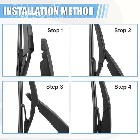 ACROPIX Rear Windshield Wiper Blade Arm Assembly Fit for Mini Cooper - Pack of 2 Black...