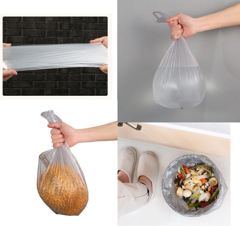 4 GALLON Bathroom Trash Bags, 5 Rolls/100 Counts Small HANDLES Garbage Bags for Office, Kitchen,Bedroom Waste Bin,Colorful Portable Strong Rubbish...
