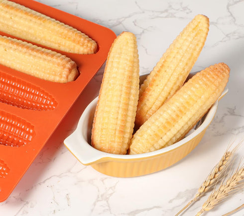 Webake Corn Stick Bread Pan Set of 2, Silicone Corn Cob Bread Molds for Baking Corn Dog Pan Cornbread Southern Corn Sticks...