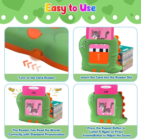 Pocket Speech Talking Flash Cards - 336 Sight Words Toddlers Montessori Audible Speech Buddy Early Learning Flashcards, Autism Sensory Toys Speech...