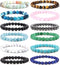12Pcs Natural Stone Beaded Bracelets for Women Men Semi-Precious Gemstones Bracelets Crystal Beaded Bracelet Unisex Adjustable Stretch Bracelets 8...