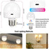 Rechargeable Battery Operated Light Bulb with Remote Control 2 Packs, 350LM Dimmable Detachable LED Bulb with 15 Colors Selectable & 3 Timer, Wire...