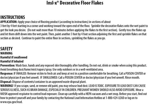 INSL-X PRODUCTS EGF700099-EA RED Combo Decorative Floor Flakes, 12 oz...