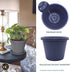 The HC Companies 12 Inch Round Prima Planter - Plastic Plant Pot with Rolled Rim for Indoor Outdoor Plants Flowers Herbs, Twilight Blue...