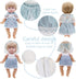 Girl Doll Clothes and Accessories Gift - 8 pcs Alive-Baby Doll Clothes Dress Outfits for 12 Inch Dolls, 6 Complete Sets Clothing of Dresses Cloak ...