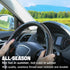 Steering Wheel Cover Carbon Fiber Anti-Skid Segmented Steering Wheel Protector Universal Fit Hard Car Steering Wheel Cover for Men/Women Car Inter...
