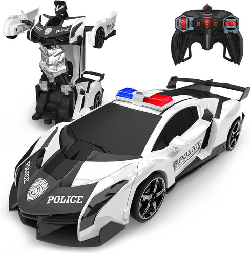 BLUEJAY Transform Rc Cars for Boys 4-7 8-12, 2.4Ghz 1:18 Scale Remote Control Car Transforming Robot, One-Button Deformation 360° Rotation and Dri...