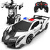 BLUEJAY Transform Rc Cars for Boys 4-7 8-12, 2.4Ghz 1:18 Scale Remote Control Car Transforming Robot, One-Button Deformation 360° Rotation and Dri...
