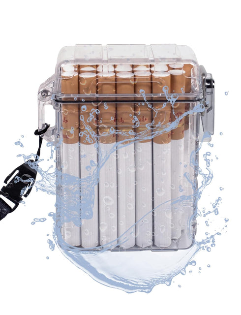 Outdoor EDC Waterproof Transparent Cigarette Case, 20 Capacity, for Regular/King Size 85mm Cigarettes Box Holder (Regular)...