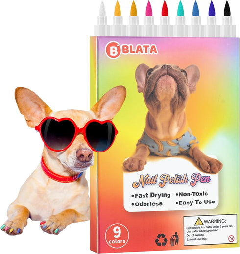 Dog Nail Polish Pen Quick Dry, Odorless, Pet Grooming Kit, Pet Nail Polish, Pet Costume, Dog Safe Paint, Pet Paint, Dog Safe Paint for Paws, Horse...