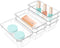 WOWBOX 6 PCS Clear Plastic Drawer Organizer Set, Desk Drawer Divider Organizers and Storage Bins for Makeup, Jewelry, Gadgets for Kitchen, Bedroom...
