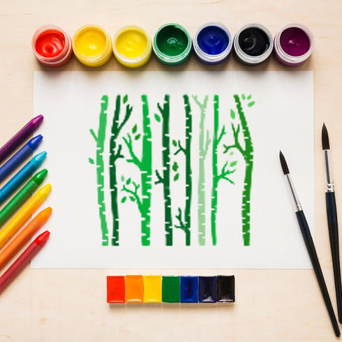 Forest Deer Stencils for Painting on Wood,16 Pcs Forest Mountain Tree Moon Animal Spray Paint Stencil for Wood Buring,Drawing Stencils for Crafts ...