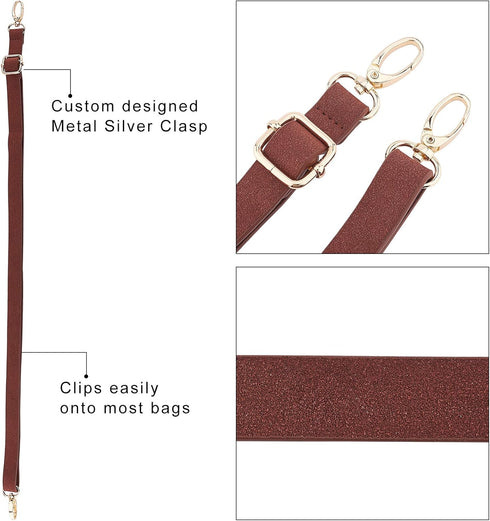 PandaHall DIY PU Leather Bag Knitting Set, Leather Bag Bottom/26” Shoulder Strap/Bag Twist Lock/Flap Cover/Bag Buckles for Crochet Handbag Tote Sh...