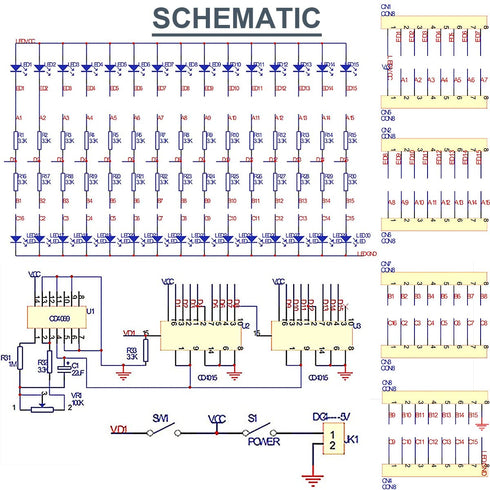 Electronic Hourglass Led DIY Kits PCB Soldering Practice Board DC 5V Blue LED Fun Welding Practice Board Practice kit with 1.5V AA Battery Holder....