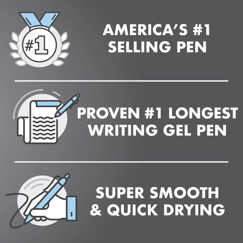Pilot, G2 Pen Stylus, Fine Point 0.7 mm, Pack of 2, Black Ink, Gray Barrel......