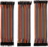FULARR 120Pcs Premium 20cm Multicolored Dupont Wire Kit, 40pin Male to Male, 40pin Female to Female, 40pin Male to Female, Breadboard Jumper Wire ...
