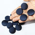 Round Button Decorative Dupion Fabric Covered Handmade 12 Buttons for Sewing Scrapbooking Craft -2.5 cm (Navy Blue)...