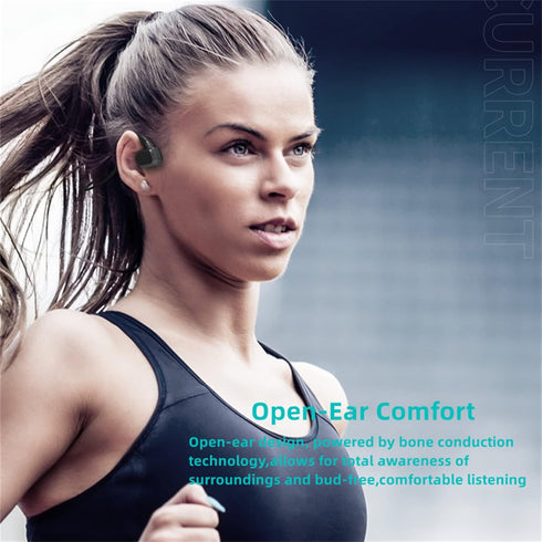 Bone Conduction Wireless Bluetooth Headset IPX8 Waterproof Swimming Headset Outdoor Fitness 32GB Memory MP3 Player (Grey)...