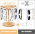 Sunglasses Organizer Glasses Holder Stand with 360 Rotating Display Eyeglasses Rack Wood Base for up to 12 Pairs of Eyewear for Table Dresser Desk...