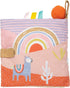 Manhattan Toy Llama Themed Soft Baby Activity Book with Squeaker, Crinkle Paper and Baby-safe Mirror Small...