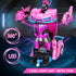 RC Cars, Pink Remote Control Car Toys for 3 4 5 6 7 8 -12 Year Old Girls, 2.4Ghz Transformation Robot RC Cars with Headlight& One-Button Deformati...