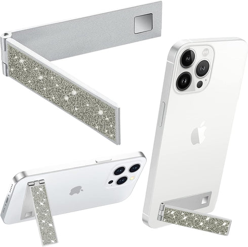 Phone Kickstand - Folding Invisible Portable Metal Cell Phone Stand for Desk - Compatible with iPhone 14/14 Plus/14 Pro/14 Pro Max, iPhone 13/12, ...