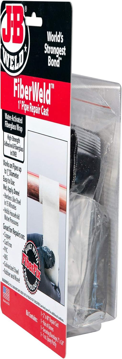 FiberWeld Pipe Repair Cast 2x48 Inch – High Strength Adhesive Fiberglass Wrap – White...