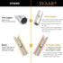 2 AWG Butt Connectors 8PCS 2 Gauge Non-Insulated Butt Splice Connectors 38mm² Uninsulated Crimp Wire Connectors Tinned Copper Marine Grade Crimp B...
