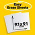 Post-it Easy Erase Permanent Marker Whiteboard Surface, 9.1 in x 9.1 in...