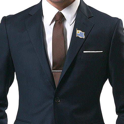 12/24/50/100Pcs Uruguay Flag Lapel Pins Bulk - Metal Uruguayan Brooch Badge Souvenir for Men Women Clothes Bags Hats...