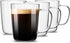 LUXU Glass Coffee Mugs(Set of 4)-17 oz,Clear Beer Mugs,Glass Tea Cups with Comfortable Handle,Lead-free Drinking Glasses,Perfect for Latte,Espress...