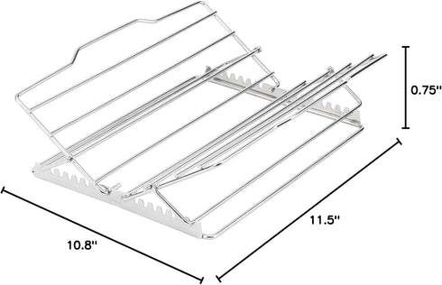 BRADSHAW INTERNATIONAL 23803 Chrome Adjustable Roast Rack...