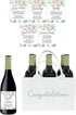Milestone Wine Labels and Gift Bag: 6 Bottle Congratulations Wedding Wine Crate with Wedding Milestone Stickers (Wine Labels and Case)...