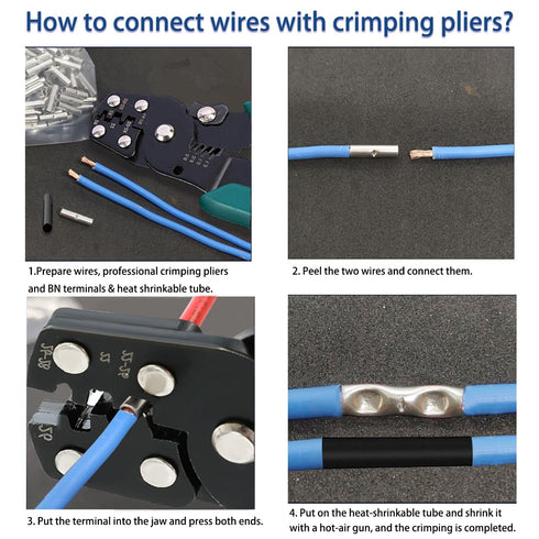 Tnisesm 240 Pcs 26-22 AWG Gauge Non Insulated Butt Connectors, Butt Splice Wire Connectors, Electrical Wire Seamless Uninsulated Butt Connectors C...