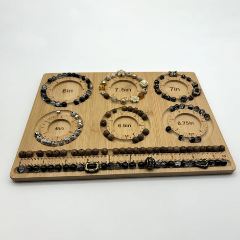 NOAVAOL Bead Boards for Jewelry Making, Combi Bamboo Beading Board for Jewelry Bracelet Making, Beading Trays Jewelry Design Mats for Necklace, Br...