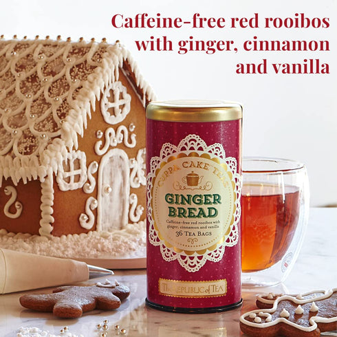The Republic of Tea Gingerbread Cuppa Cake Red Tea, 36 Tea Bag Tin...