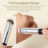 Qianyu 3 Pcs Kabuki Foundation Contour Brushes for Liquid Makeup Under Eye Nose Contour Setting Kabuki Brushes for Blending Liquid Cream Powder Co...