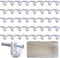 40 Pcs White Down Wall Clips- Wire Shelf Brackets Loop Clips- Closet Maid Support Brackets- Plastic Closet Shelves Clips Screws and Expansion Tube...