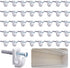 40 Pcs White Down Wall Clips- Wire Shelf Brackets Loop Clips- Closet Maid Support Brackets- Plastic Closet Shelves Clips Screws and Expansion Tube...