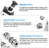 TAILONZ PNEUMATIC 3/8"NPT 5 Way 2 Position Air Hand Lever Operated Valve Pneumatic Solenoid Valve Manual Control Push-Pull 4R310-10...