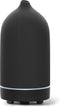 Essential Oil Diffuser,Handcrafted Ceramic Diffuser for Home,Ultrasonic Cool Mist Air Diffuser, 9 Colors Night Light with Timer (Black)...