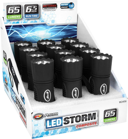Performance Tool W2456 Storm 65lm Black Composite Flashligth (Sold as 1 Flashlight)...