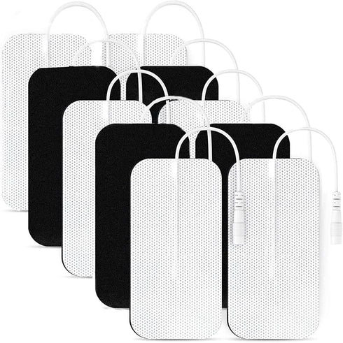 10PCS TENS Unit Replacement Pads 2x4, Reusable Electrodes for Muscle Stimulator Machine, Compatible with AUVON TENS, TENS 7000, Etekcity Tens Unit...
